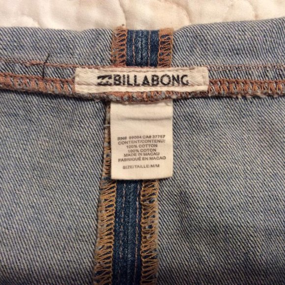 Billabong denim overall-style mini-dress EUC Size M - Picture 6 of 6